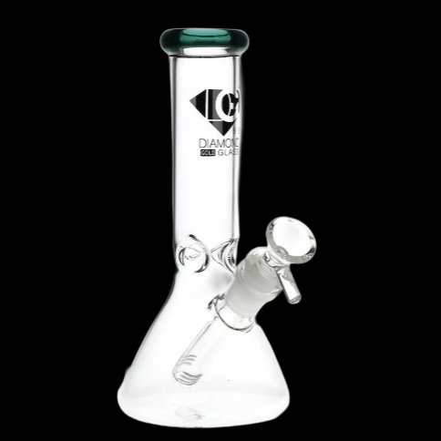 Diamond Glass 8" Inch Classic Beaker Bong