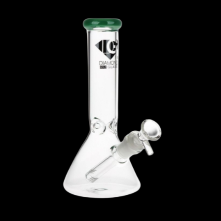 Diamond Glass 8" Inch Classic Beaker Bong