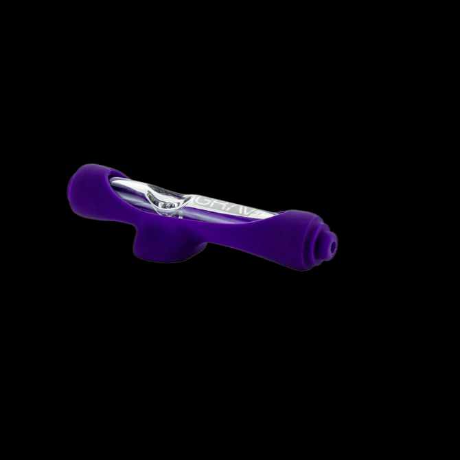 Grav Mini Steamroller With Silicone Skin Hand Pipe