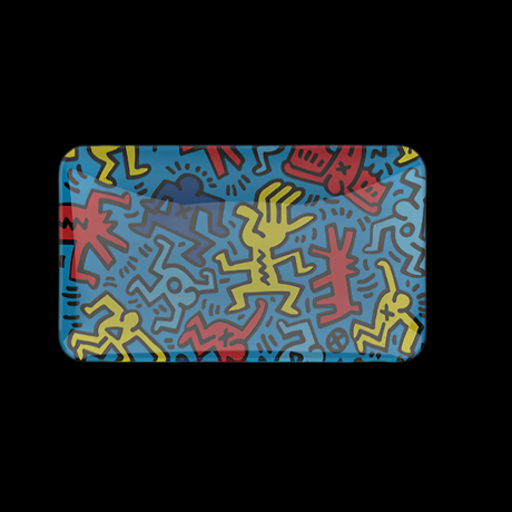 K. Haring Glass Rolling Tray