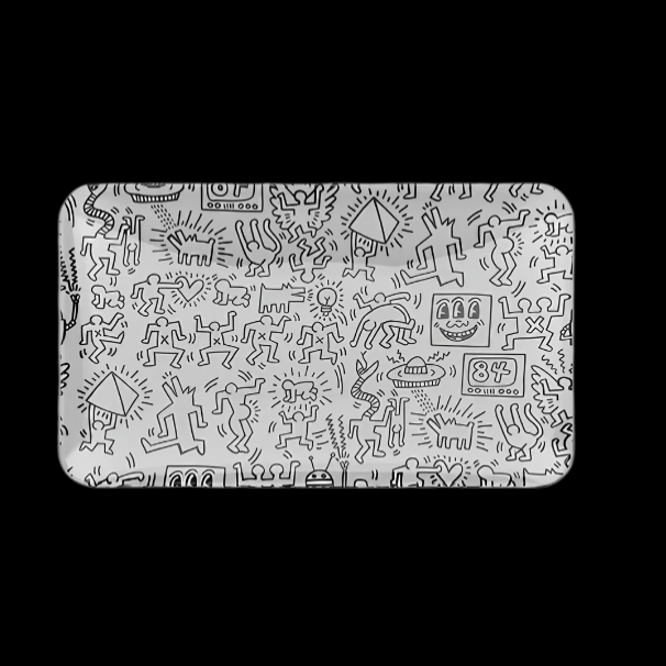 K. Haring Glass Rolling Tray
