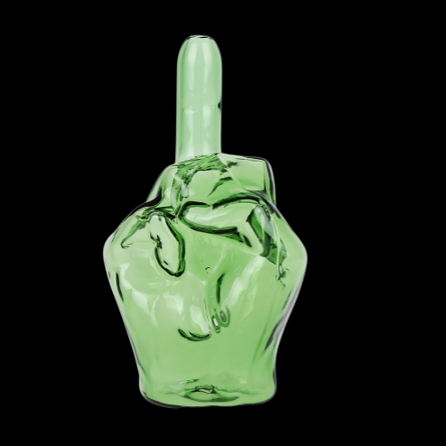 Middle Finger Glass Hand Pipe | 4.25"