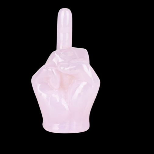 Middle Finger Glass Hand Pipe | 4.25"